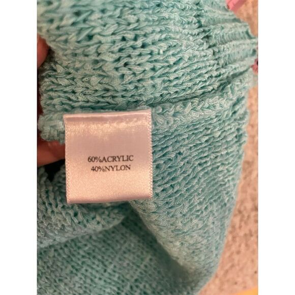 Island Republic Women's Green Crochet Knit Pullover Sweater Size L - Picture 10 of 11